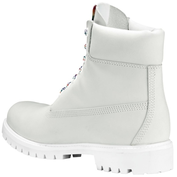 white timberlands rainbow